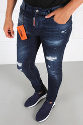 Jean's Skinny Destoyed Icone2 Navy Blue