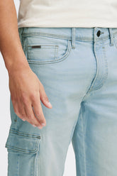 Short Blend en Jeans Poche Cargo Denim Light Blue