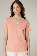 Tee-shirt M/C Deeluxe Kellie Pêche