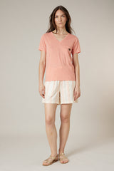 Tee-shirt M/C Deeluxe Kellie Pêche