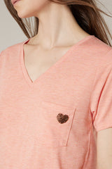 Tee-shirt M/C Deeluxe Kellie Pêche