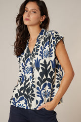 Blouse S/M Deeluxe Imprimé Navy