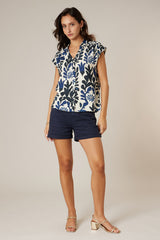 Blouse S/M Deeluxe Imprimé Navy