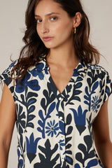 Blouse S/M Deeluxe Imprimé Navy