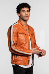 Blouson Cuir Motard Daytona Burnt Orange