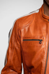 Blouson Cuir Motard Daytona Burnt Orange