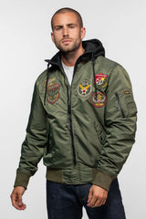 Bombers Aviateur Daytona avec capuche Khaki Green