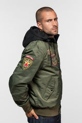 Bombers Aviateur Daytona avec capuche Khaki Green