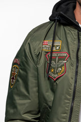 Bombers Aviateur Daytona avec capuche Khaki Green