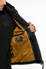 Blouson Cuir Motard à Capuche Daytona Black