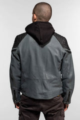 Blouson Cuir Motard à Capuche Daytona Basalt