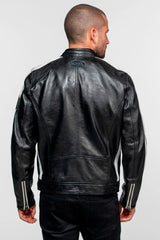 Blouson Motard en Cuir VOn Dutch Black