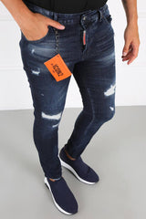 Jean's Skinny Destoyed Icone2 Navy Blue