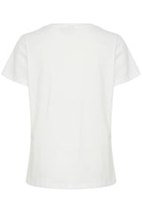 Tee-Shirt Fransa M/C Blanc Imprimé Coeur