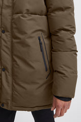 Parka Blend à Capuche Brown Café