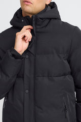 Parka Blend à Capuche Noir