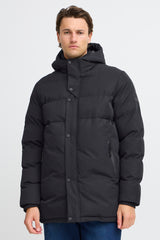 Parka Blend à Capuche Noir