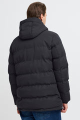 Parka Blend à Capuche Noir