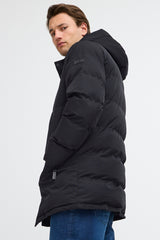 Parka Blend à Capuche Noir