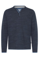 T-Shirt Blend M/L Col V Bleu