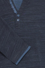 T-Shirt Blend M/L Col V Bleu
