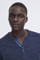 T-Shirt Blend M/L Col V Bleu