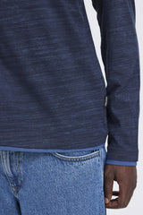 T-Shirt Blend M/L Col V Bleu