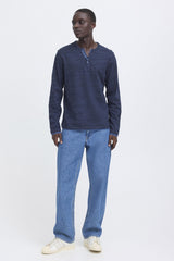 T-Shirt Blend M/L Col V Bleu