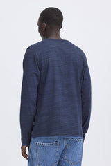 T-Shirt Blend M/L Col V Bleu