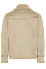 Blouson Enduit Blend Doublé Sherpa Beige