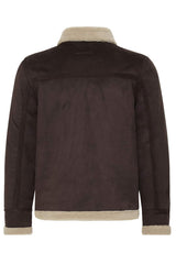 Blouson Enduit Blend doublé Sherpa Choco