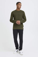 Pullover Blend Ras du Cou Vert