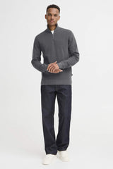 Pull Blend Col Camionneur Gris Chiné