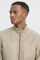 Veste Blend Col Motard Beige