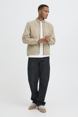 Veste Blend Col Motard Beige