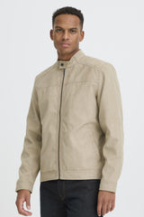 Veste Blend Col Motard Beige