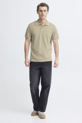 Polo M/C Blend Maille Piquée Beige