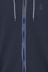 Sweat Blend à capuche Zippé  Maille Piquée Navy