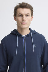 Sweat Blend à capuche Zippé  Maille Piquée Navy