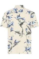 Chemise Blend M/C Florale Beige