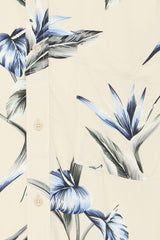 Chemise Blend M/C Florale Beige