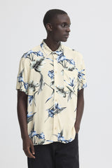 Chemise Blend M/C Florale Beige
