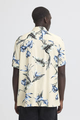 Chemise Blend M/C Florale Beige