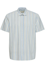 Chemise Blend M/C Rayé Bleu Ciel