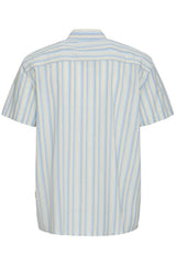 Chemise Blend M/C Rayé Bleu Ciel