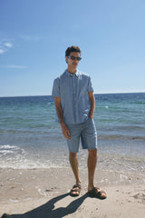 Short Blend Twister Denim Light Blue