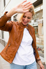 Blouson Cuir Isabela New Cognac