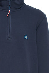 Sweat FQ1924 Encolure Zippée Navy