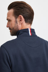 Sweat FQ1924 Encolure Zippée Navy