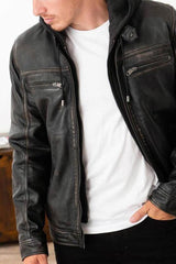 Blouson Cuir Homme Philadelphia Black Sheep Rub Off